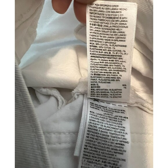 Gap Denim Ankle Flare Jeans Women's Size 4t White Distressed Denim High Waist - Picture 12 of 15